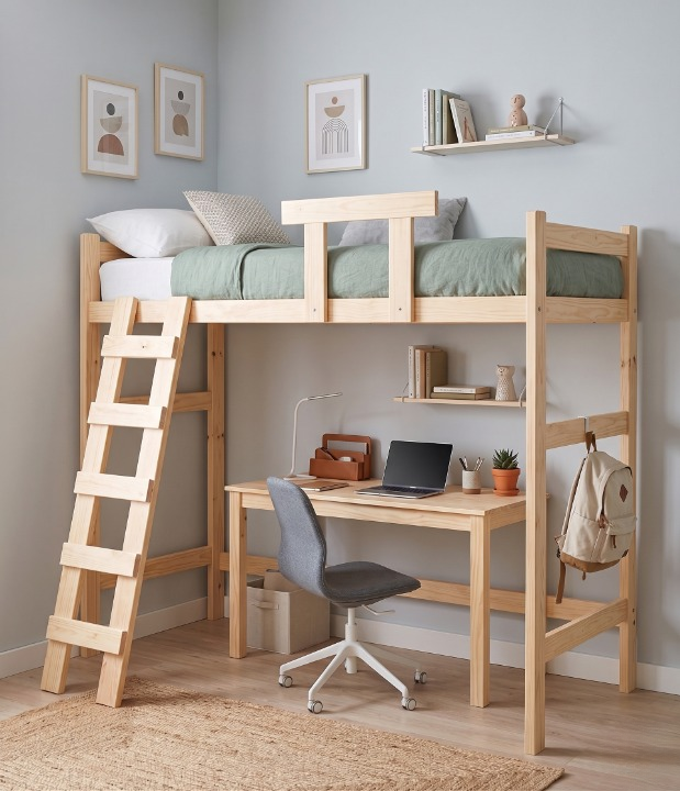 Cama puente alta